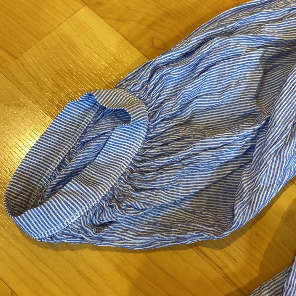 Loft XS blue and white striped blouse - Picture 5 of 7